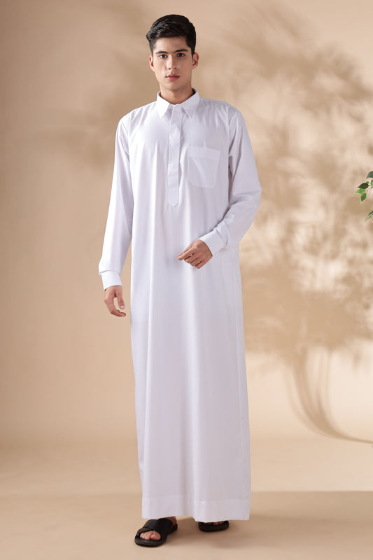 Formal Qatari White Thobe - Men