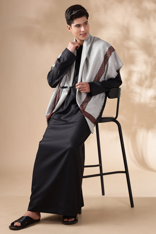 Majestic Omani Black Thobe - Men