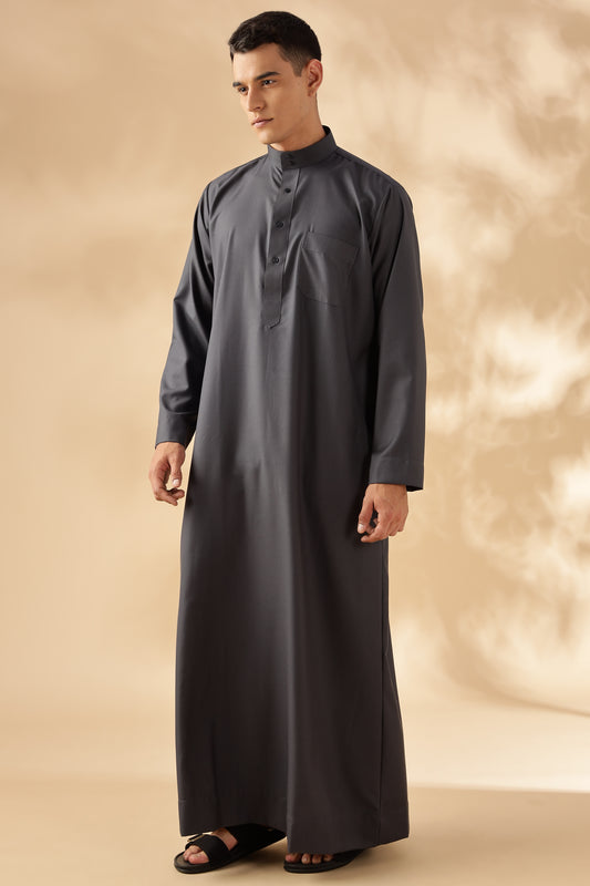 Everyday Saudi Fossil Grey Thobe - Men