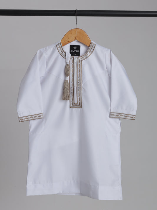 Fakhr Omani White Thobe - Kids