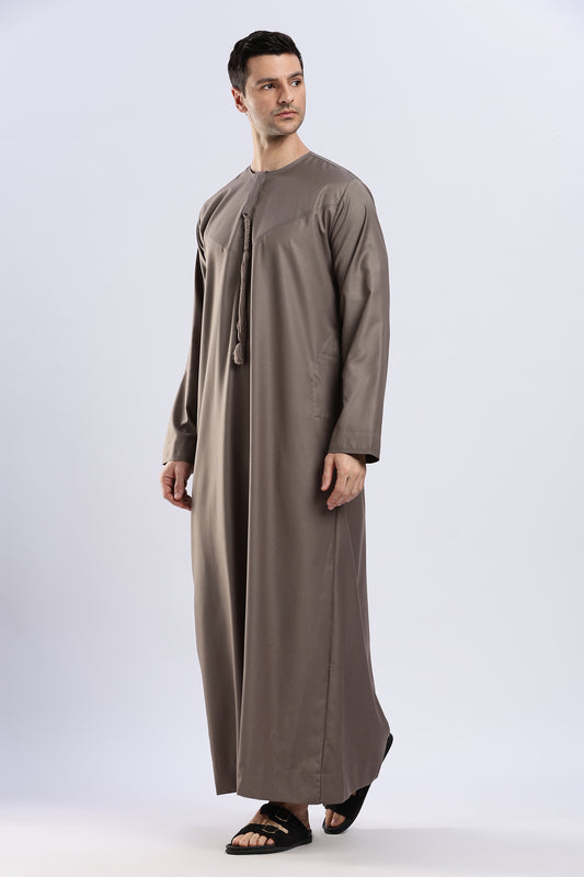 Classic Emarati Sand Brown Thobe - Men