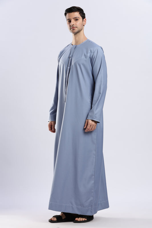 Classic Emarati Ice Blue Thobe - Men