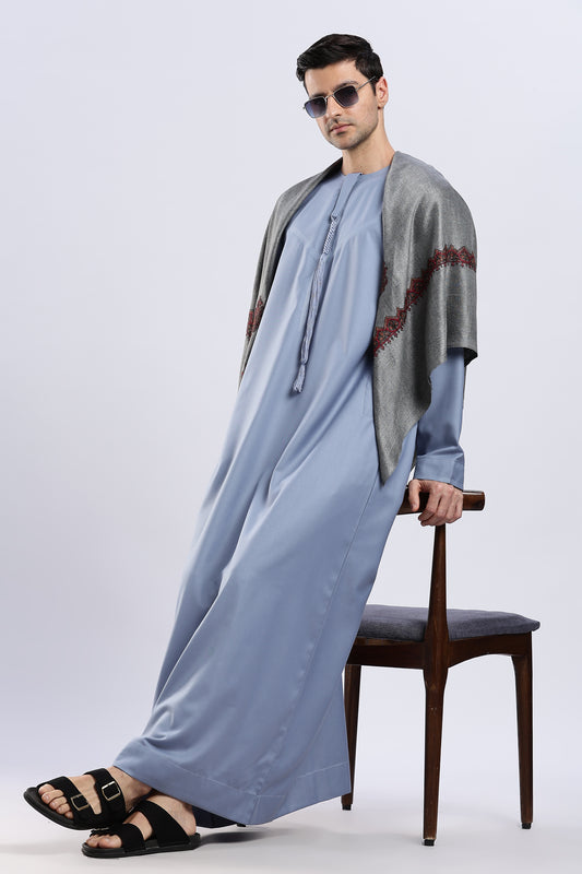 Classic Emarati Ice Blue Thobe - Men
