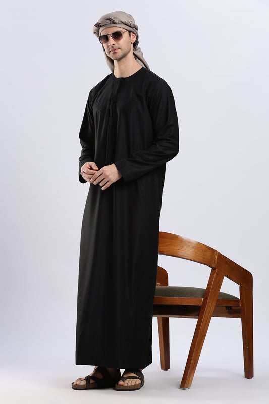 Noir Emarati Black Thobe - Men