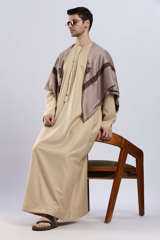 Classic Emarati Cream Thobe - Men