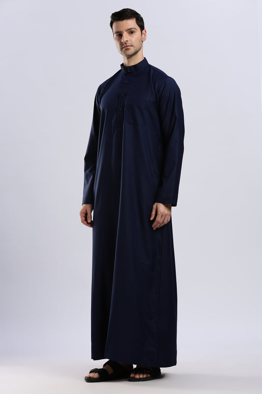 Everyday Saudi Navy Blue Thobe - Men