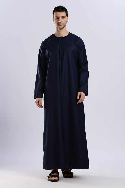 Classic Emarati Navy Blue Thobe - Men