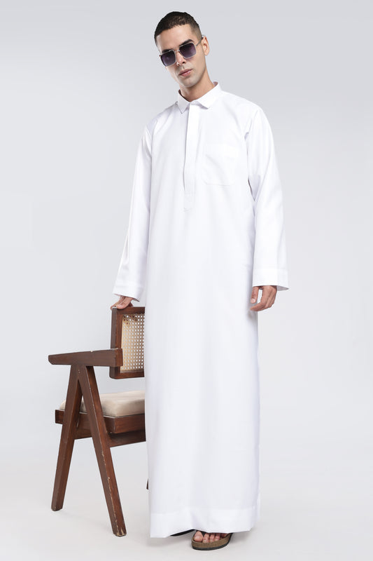 Zayn Qatari White Thobe - Men