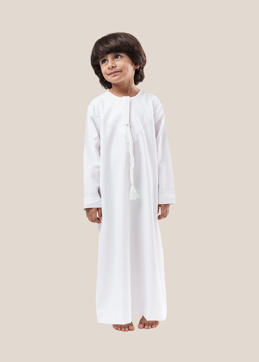 Classic Emarati White Thobe - Boys