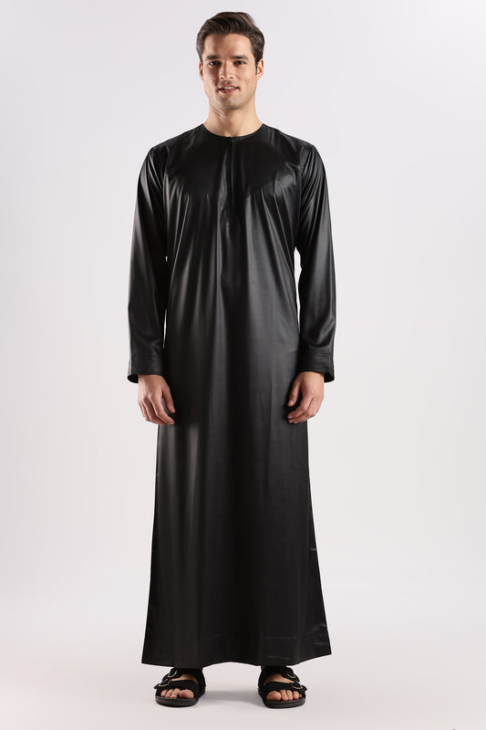 Dazzling Omani Black Thobe - Men