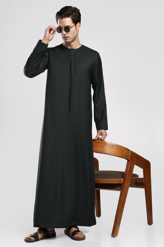 Classic Emarati Dark Green Thobe - Men