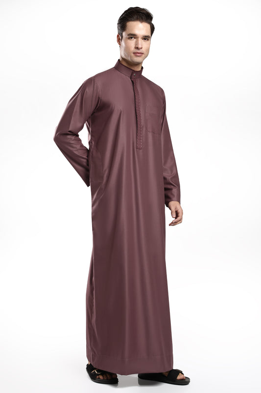 Tamim Saudi Mauve Purple Thobe - Men
