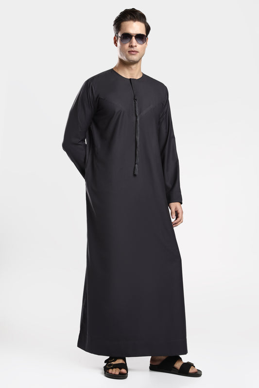 Classic Emarati Fossil Grey Thobe - Men