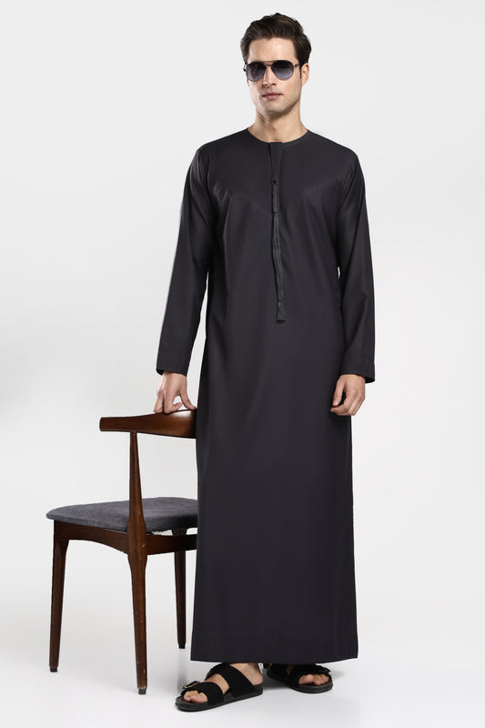Classic Emarati Fossil Grey Thobe - Men