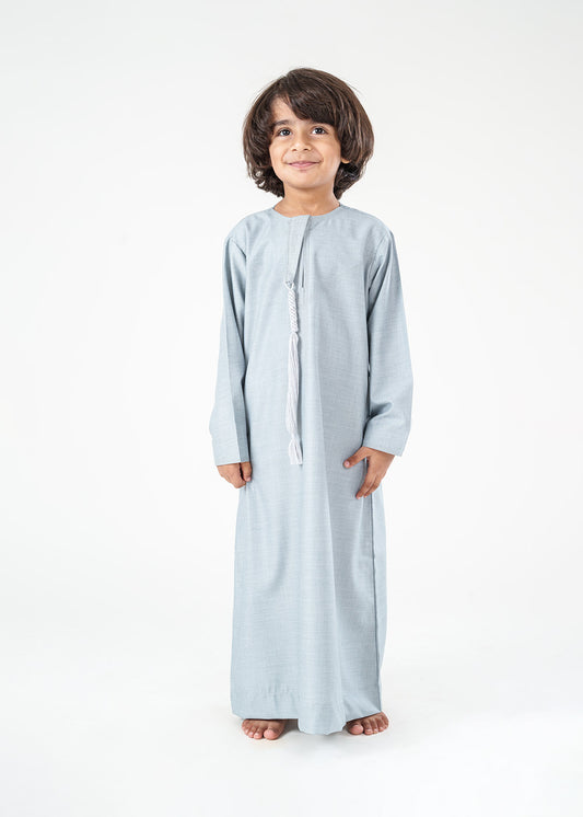Classic Emarati Light Grey Thobe - Boys