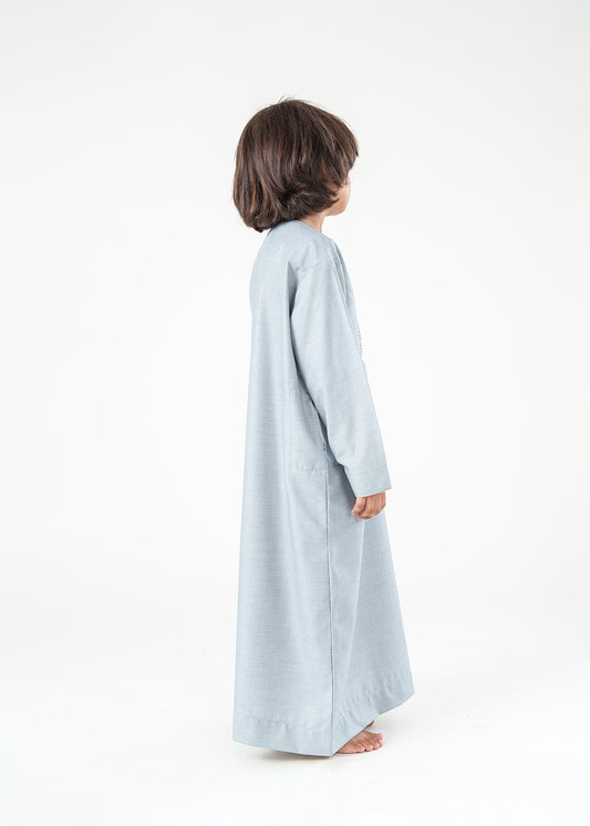 Classic Emarati Light Grey Thobe - Boys