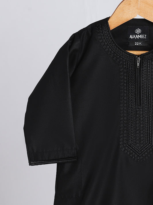 Hayat Moroccan Black Thobe - Kids