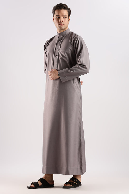 Everyday Saudi Warm Grey Thobe - Men