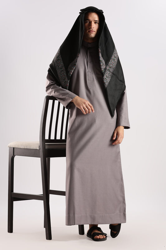 Everyday Saudi Warm Grey Thobe - Men