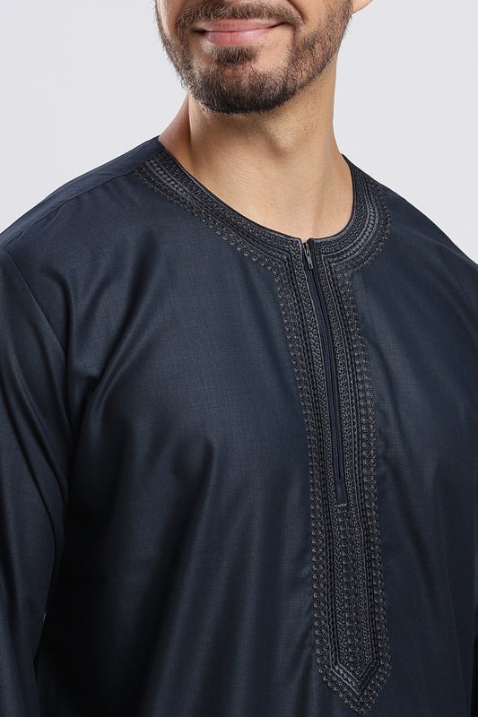 Hayat Moroccan Midnight Blue Thobe - Men