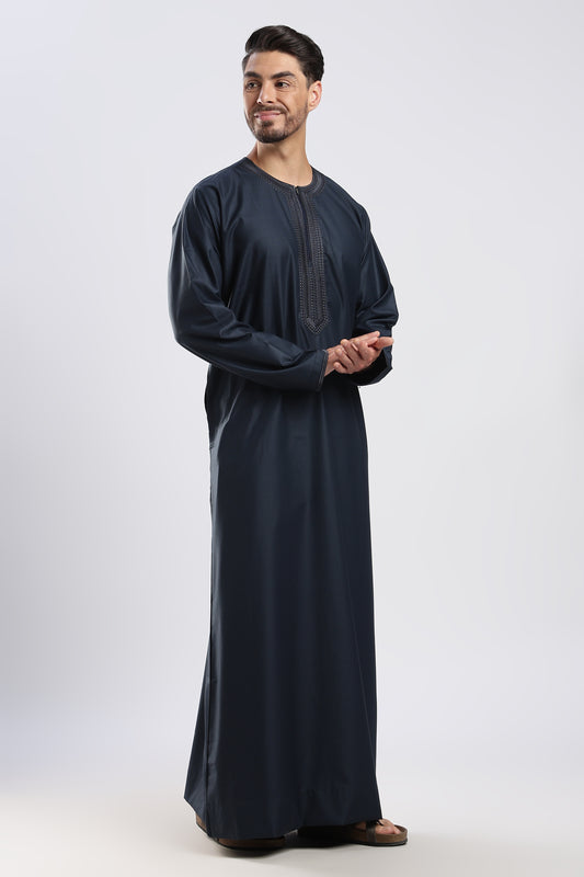 Hayat Moroccan Midnight Blue Thobe - Men
