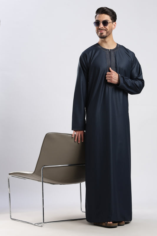 Hayat Moroccan Midnight Blue Thobe - Men