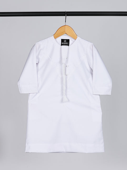 Noir Emarati White Thobe - Kids