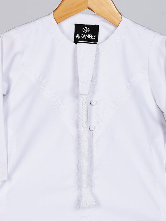 Noir Emarati White Thobe - Kids
