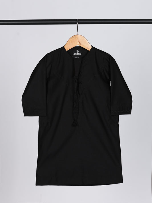 Noir Emarati Black Thobe - Kids