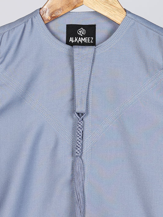 Classic Emarati Ice Blue Thobe - Kids