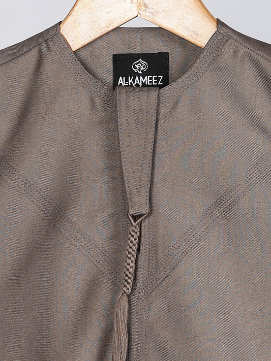 Classic Emarati Sand Brown Thobe - Kids