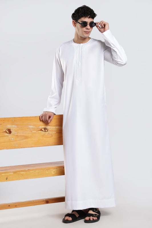Hayat Moroccan White Thobe - Men