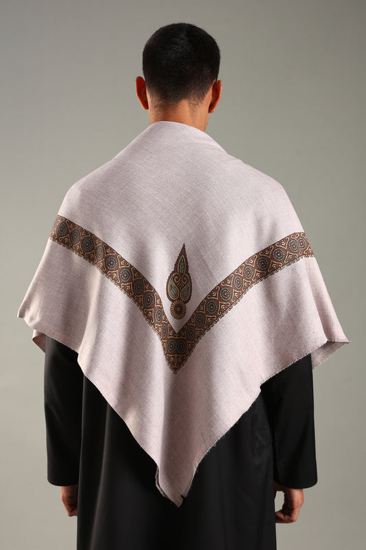 Lavender Embossed Kashmiri Shemagh