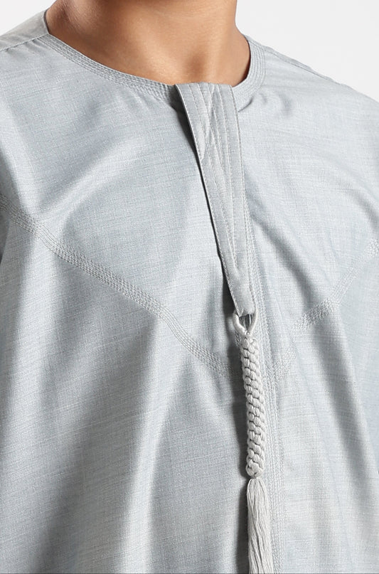 Classic Emarati Light Grey Thobe - Boys
