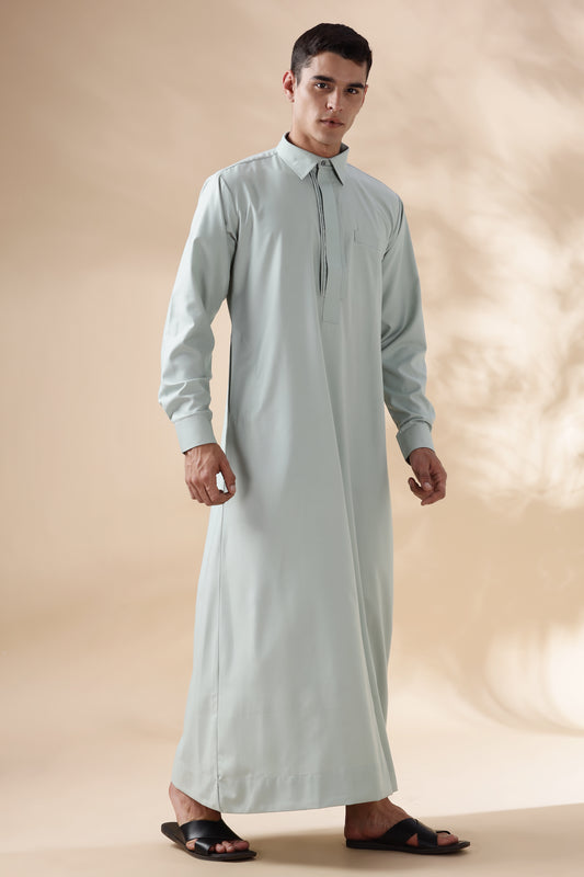 Prime Bahraini Sage Green Thobe - Men