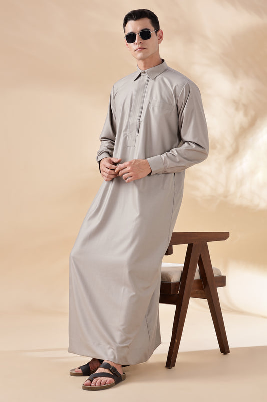 Prime Bahraini Dark Beige Thobe - Men