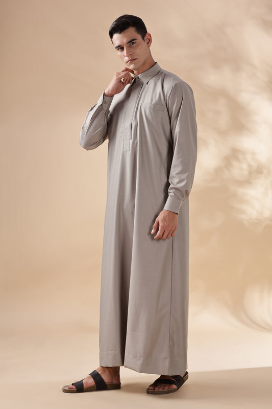 Prime Bahraini Dark Beige Thobe - Men