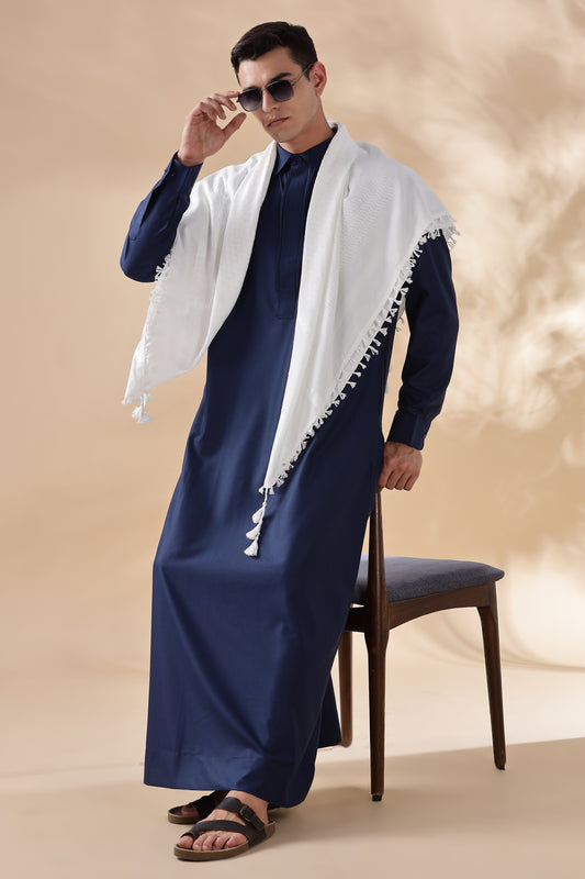 Prime Bahraini Dark Blue Thobe - Men