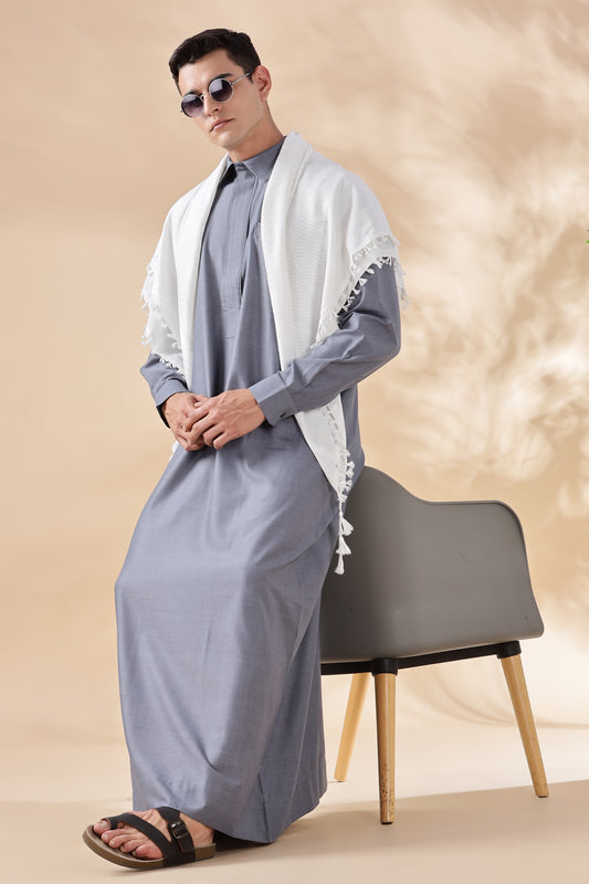 Prime Bahraini Grey Thobe - Men