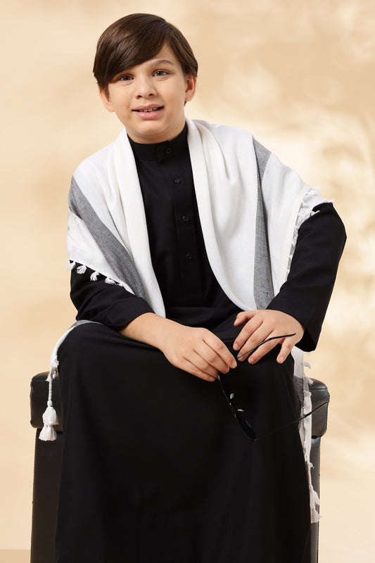 Simple Saudi Black Thobe - Boys