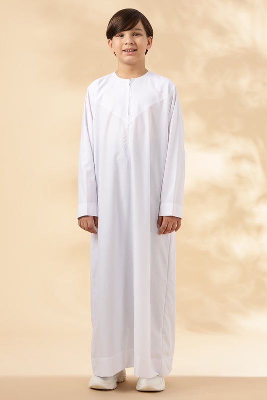 Lulu Omani White Thobe - Boys