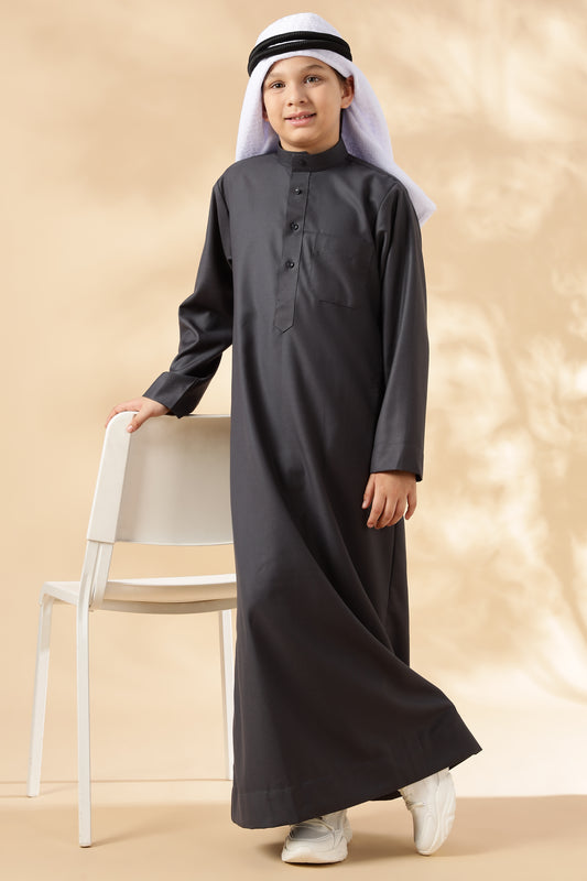 Everyday Saudi Fossil Grey Thobe - Boys