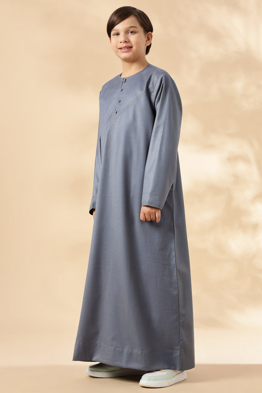 Majestic Omani Pigeon Blue Thobe - Boys