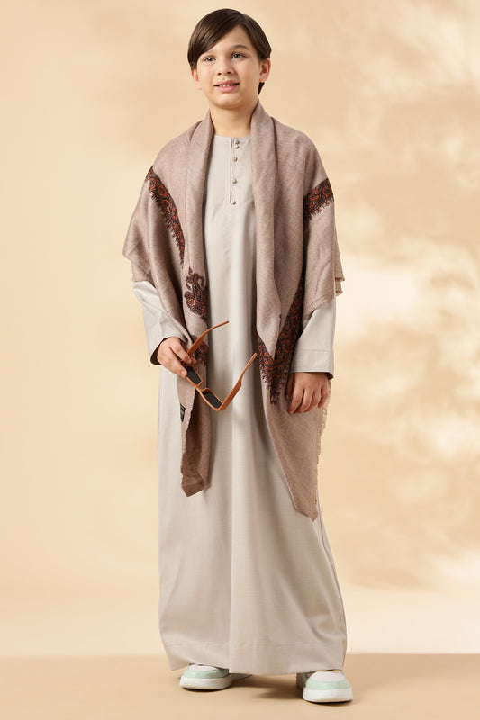 Majestic Omani Chalk Beige Thobe - Boys