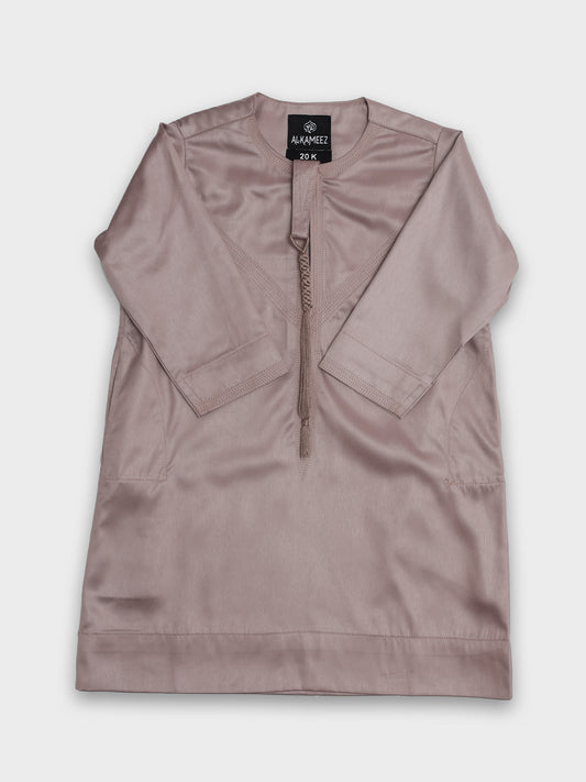 Shiny Emarati Rose Mauve Thobe - Kids