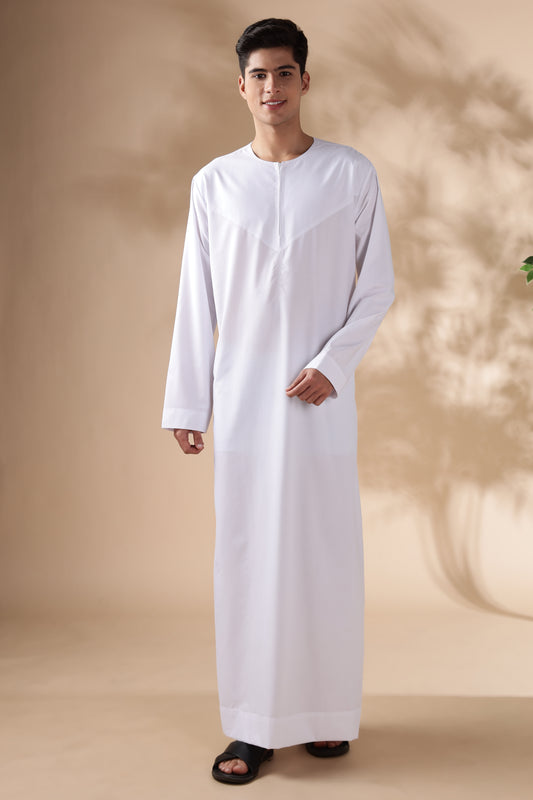 Lulu Omani White Thobe - Men