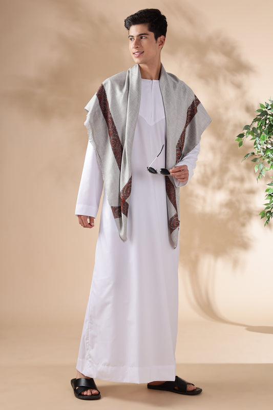 Lulu Omani White Thobe - Men