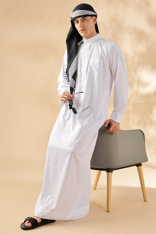 Lulu Saudi White Thobe - Men