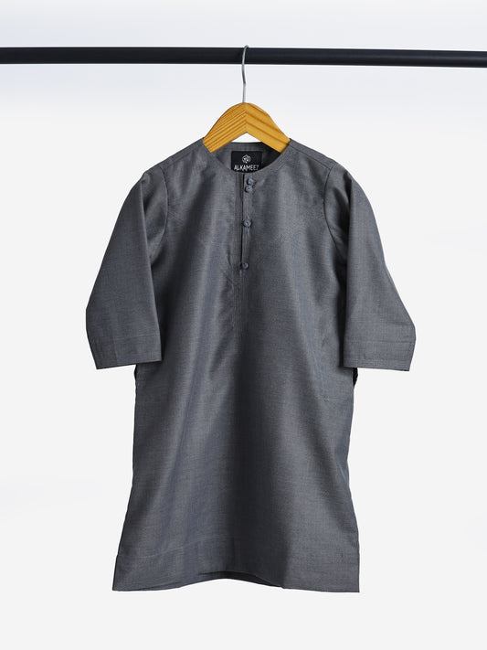 Majestic Omani Iron Grey Thobe - Kids