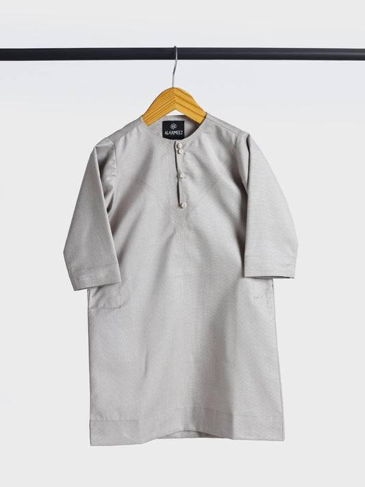 Majestic Omani Chalk Beige Thobe - Kids